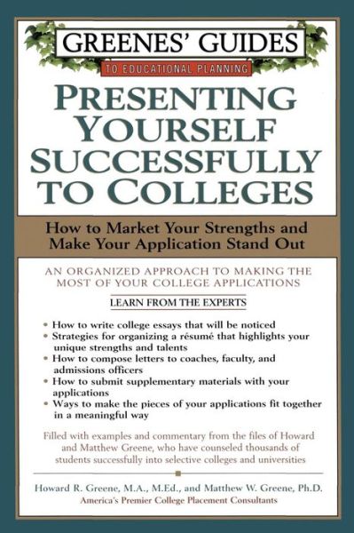 Cover for Matthew W. Greene · Greenes' Guide to Educational Planning: Presenting Yourself Successfully to Colleges (Taschenbuch) (2001)