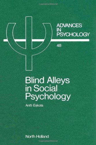 Cover for Eskola Antti Eskola · Advances in Psychology V48 (Hardcover bog) (1988)