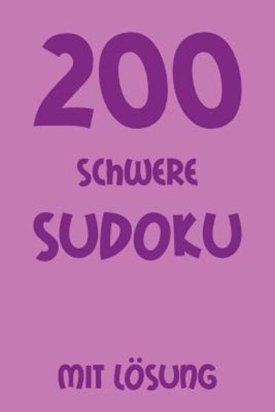 Cover for Tewebook Sudoku · 200 schwere Sudoku mit Loesung (Paperback Book) (2019)