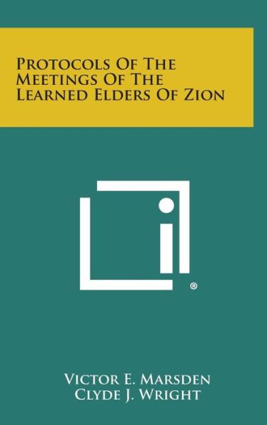 Cover for Victor E Marsden · Protocols of the Meetings of the Learned Elders of Zion (Hardcover Book) (2013)