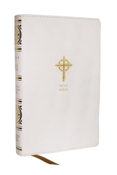 Cover for Catholic Bible Press · NRSVCE Sacraments of Initiation Catholic Bible, White Leathersoft, Comfort Print (Leather Book) (2024)