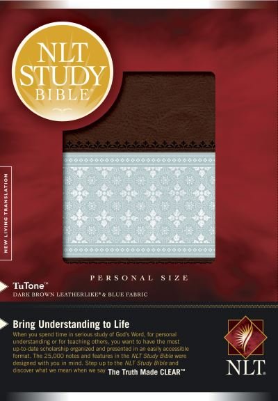 Cover for Tyndale House Publishers · NLT Study Bible, Personal Size Dark Brown / Blue (Leather Book) [2nd edition] [Blue/Brown Imitation] (2010)
