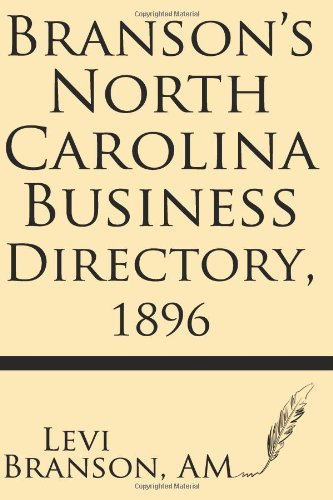 Cover for Levi Branson Am · Branson's North Carolina Business Directory, 1896 (Paperback Book) (2013)