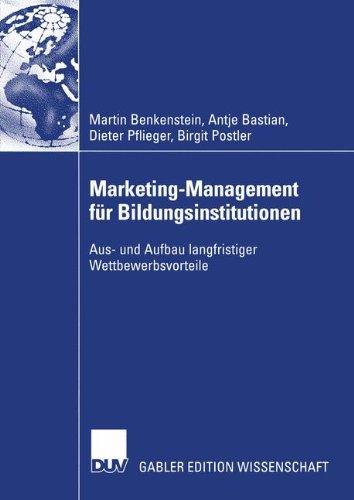 Cover for Anke Bastian · Marketing-Management fur Bildungsinstitutionen (Pocketbok) [2003 edition] (2003)