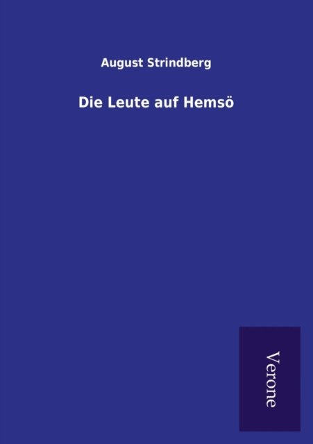 Cover for August Strindberg · Die Leute auf Hemsoe (Pocketbok) (2016)