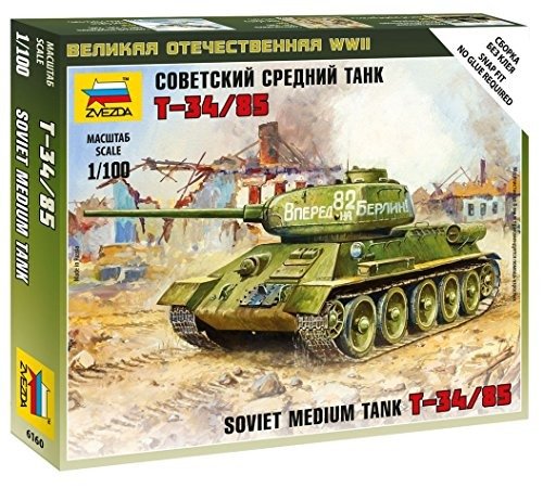 Cover for Zvezda · Soviet Tank T-34/85 1:100 (Leketøy)