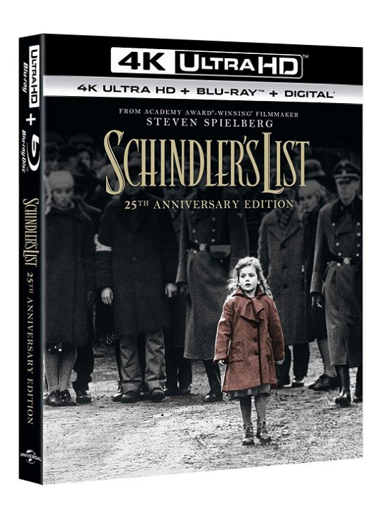 Cover for Schindler's List (4k Ultra Hd+ · Schindler's List (Blu-Ray 4K Ultra HD+Blu-Ray) (Blu-ray) (2024)