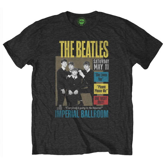 The Beatles Unisex T-Shirt: Imperial Ballroom - The Beatles - Produtos - Apple Corps - Apparel - 5055295361607 - 