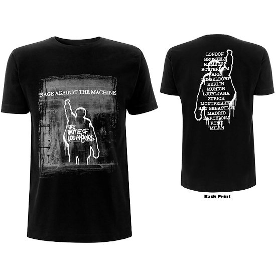 Cover for Rage Against The Machine · Rage Against The Machine Unisex T-Shirt: BOLA Euro Tour (Back Print) (T-shirt) [size S] [Black - Unisex edition]