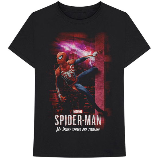 Marvel Comics Unisex T-Shirt: Spider 3 Spidey Senses - Marvel Comics - Produtos - MERCHANDISE - 5056368604607 - 22 de janeiro de 2020