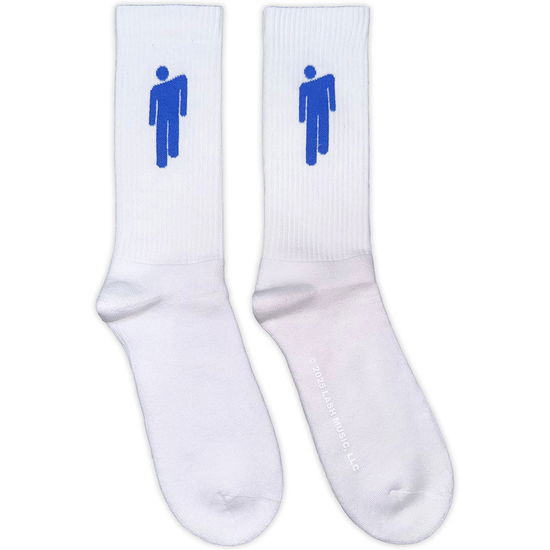 Cover for Billie Eilish · Billie Eilish Ladies Terry Socks: Blue Blohsh (White) (UK Size 4 - 7) (Strümpfe) (2025)