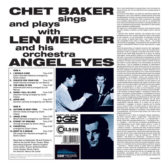 Sings And Plays With Len Mercer - Chet Baker - Musik - SAAR - 8004883215607 - 24. Januar 2020