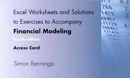 Excel Worksheets and Solutions to Exercises to Accompany Financial Modeling, fourth edition, Access Code - The MIT Press - Benninga, Simon (Dean, Faculty of Management, Tel Aviv University) - Produtos - MIT Press Ltd - 9780262322607 - 16 de maio de 2014