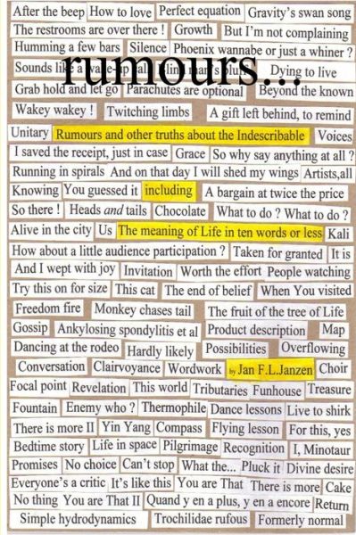 Cover for Jan Janzen · Rumours and other truths about the Indescribable (Paperback Book) (2008)