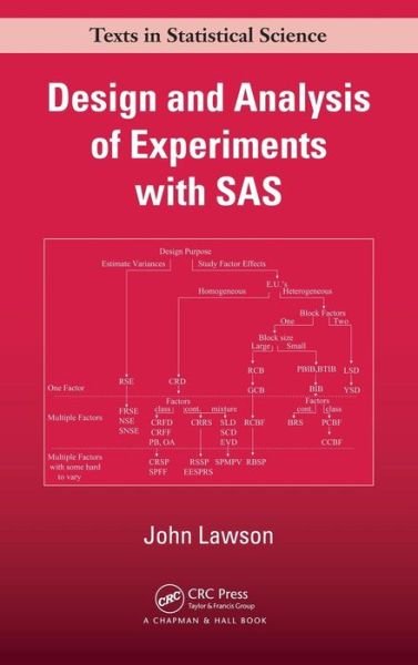 Design and Analysis of Experiments with SAS - Chapman & Hall / CRC Texts in Statistical Science - John Lawson - Livres - Taylor & Francis Ltd - 9781420060607 - 4 mai 2010