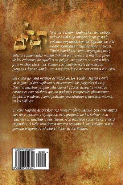 Cover for Rabi Najman De Breslov · El Poder De Los Salmos - Libro I - Salmos 1-41: Ideas E Inspiracion Tomadas De Las Ensenanzas Clasicas De Breslov Para Enriquecer La Lectura De Los Tehil (Paperback Book) (2014)