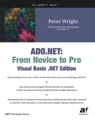 Cover for Heather Wright · ADO.NET: From Novice to Pro, Visual Basic .NET Edition (Paperback Book) [Softcover reprint of the original 1st edition] (2002)