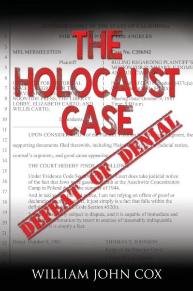 Cover for William John Cox · The Holocaust Case: Defeat of Denial (Paperback Book) (2015)