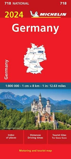 Germany 2024 - Michelin National Map 718: Map - Michelin - Bøker - Michelin Editions des Voyages - 9782067262607 - 18. januar 2024