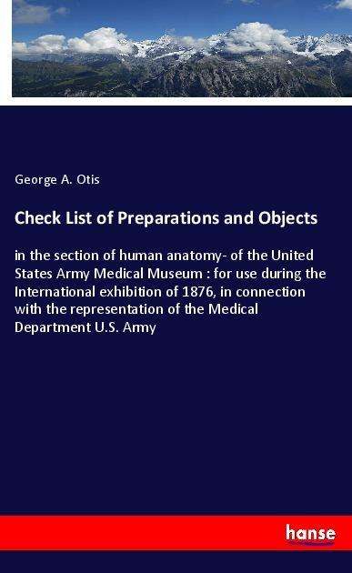 Cover for Otis · Check List of Preparations and Obj (Book)