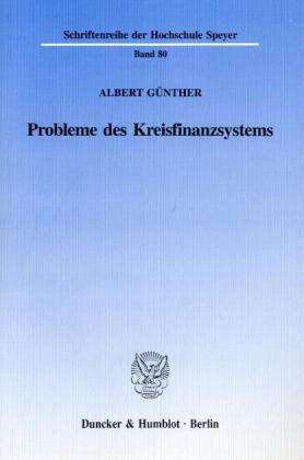 Cover for Günther · Probleme des Kreisfinanzsystems (Book) (1980)