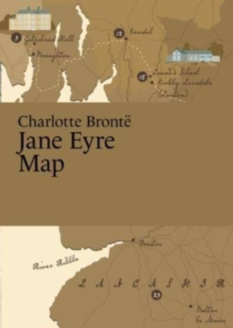 Cover for Thelander, Martin, Master of Fine Arts · Charlotte Bronte, Jane Eyre Map - Literary Maps Series (Kort) (2024)