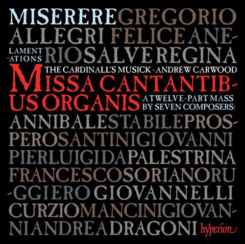 Cover for Cardinalls Musickcarwood · Allegrimisererethe Music Of Rome (CD) (2011)
