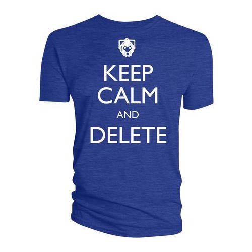 Cover for Doctor Who · Doctor Who: Keep Calm And Delete (T-Shirt Uomo Tg. S) (N/A) [size S] [Blue - Unisex edition]