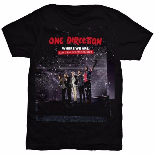 Cover for One Direction · One Direction Ladies T-Shirt: San Siro Movie (T-shirt) [size S] [Black - Ladies edition]