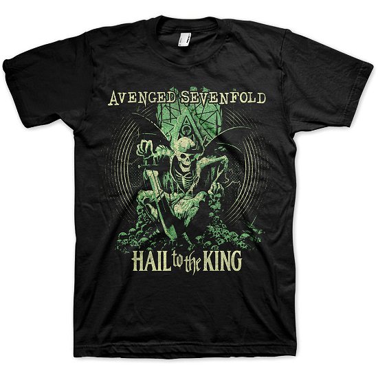 Avenged Sevenfold Unisex T-Shirt: Hail to the King En Vie - Avenged Sevenfold - Mercancía - Unlicensed - 5056170664608 - 