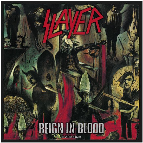 Slayer Standard Woven Patch: Reign In Blood - Slayer - Marchandise -  - 5056365707608 - 