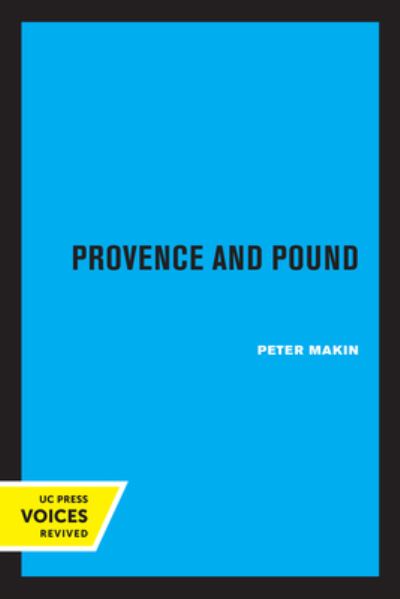 Cover for Peter Makin · Provence and Pound (Paperback Book) (2022)