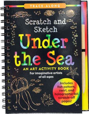 Cover for Inc Peter Pauper Press · Scratch &amp; Sketch (tm) Under the Sea (Trace Along) (Inbunden Bok) (2019)