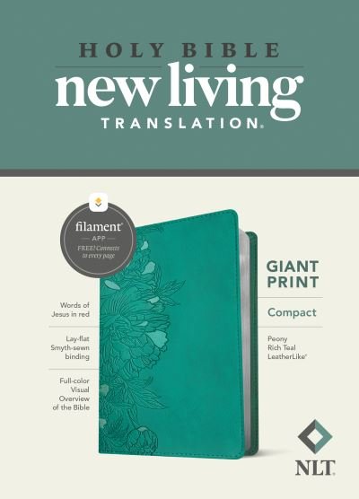 NLT Compact Giant Print Bible, Filament Enabled Edition (Red - Tyndale - Bøger - Tyndale House Publishers - 9781496460608 - 5. april 2022