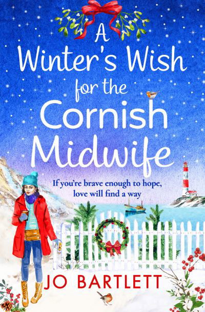 Cover for Jo Bartlett · A Winter's Wish For The Cornish Midwife: The perfect winter read from top 10 bestseller Jo Bartlett - The Cornish Midwife Series (Pocketbok) [Large type / large print edition] (2021)