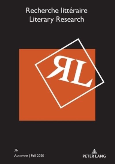 Cover for Recherche litteraire / Literary Research: Automne / Fall 2020 - Recherche litteraire / Literary Research (Paperback Book) [New edition] (2020)