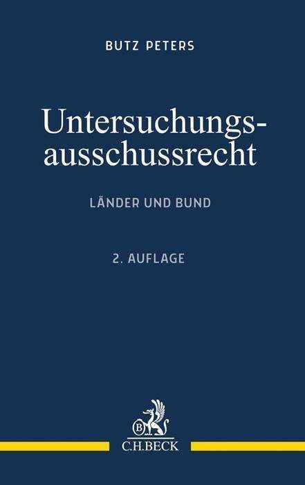 Cover for Peters · Untersuchungsausschussrecht (Bog)