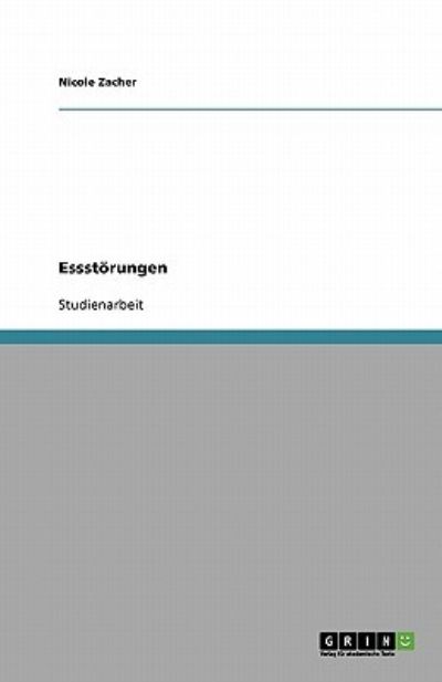 Cover for Zacher · Essstörungen (Book) [German edition] (2007)