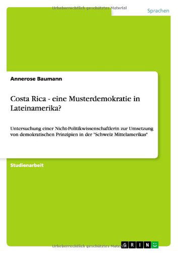 Cover for Baumann · Costa Rica - eine Musterdemokra (Buch) [German edition] (2011)