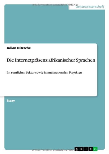 Cover for Nitzsche · Die Internetpräsenz afrikanisc (Book) [German edition] (2013)