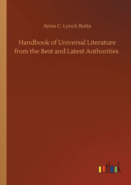 Cover for Botta · Handbook of Universal Literature (Book) (2019)