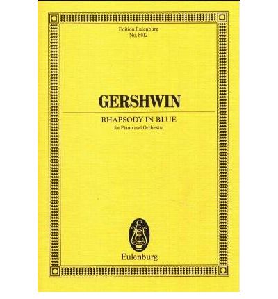 Cover for George Gershwin · Rhapsody in Blue: piano and orchestra. Study score. (Partitur) (1988)