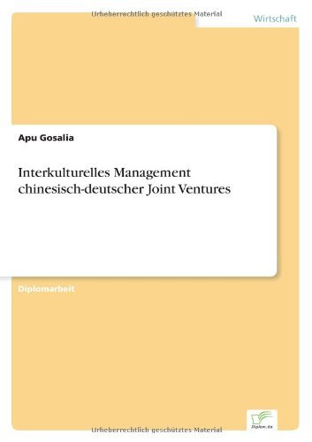 Cover for Apu Gosalia · Interkulturelles Management Chinesisch-deutscher Joint Ventures (Taschenbuch) [German edition] (2001)