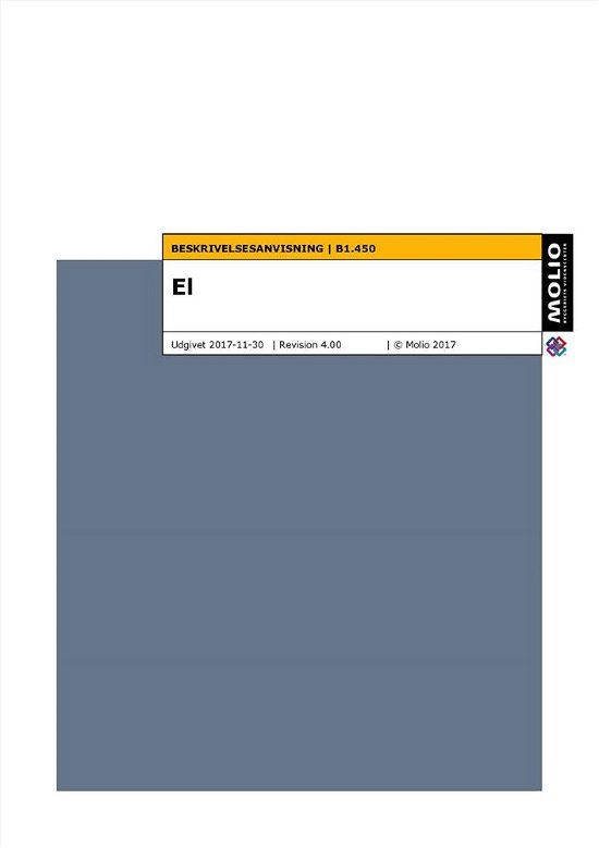 Beskrivelsesanvisning - el B1.450 -  - Books - Molio - 9788772938608 - November 30, 2017
