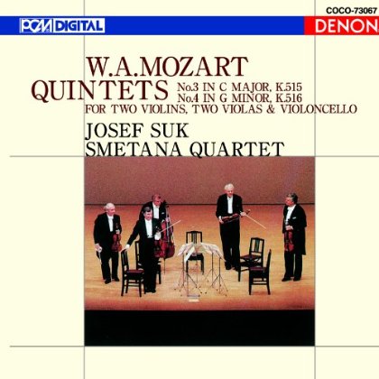 Mozart: String Quintets No. 3 K. 515 & No. 4 K. 51 - Smetana Quartet - Musik - 7COL - 4988001359609 - 24. August 2010