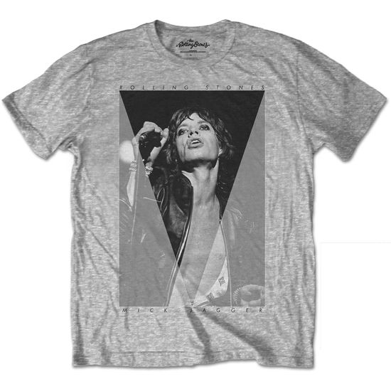 The Rolling Stones Unisex T-Shirt: Mick Triangle - The Rolling Stones - Produtos -  - 5055979924609 - 