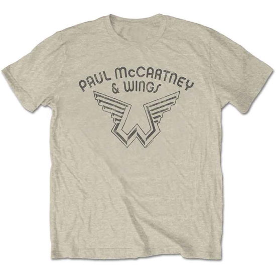 Paul McCartney Unisex T-Shirt: Wings Logo - Paul McCartney - Fanituote -  - 5056170667609 - 