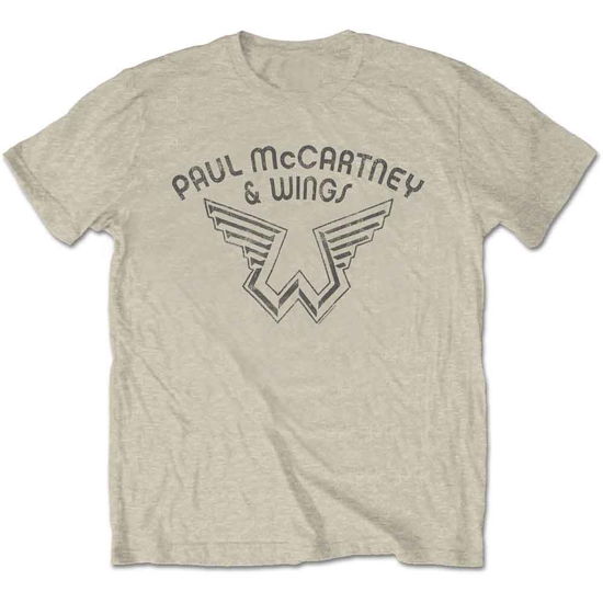 Paul McCartney Unisex T-Shirt: Wings Logo - Paul McCartney - Marchandise -  - 5056170667609 - 