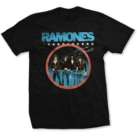 Ramones Unisex T-Shirt: Circle Photo - Ramones - Marchandise -  - 5056170696609 - 