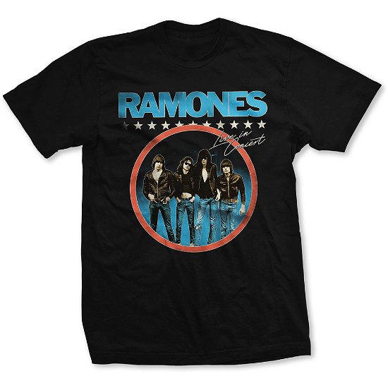 Ramones Unisex T-Shirt: Circle Photo - Ramones - Mercancía -  - 5056170696609 - 